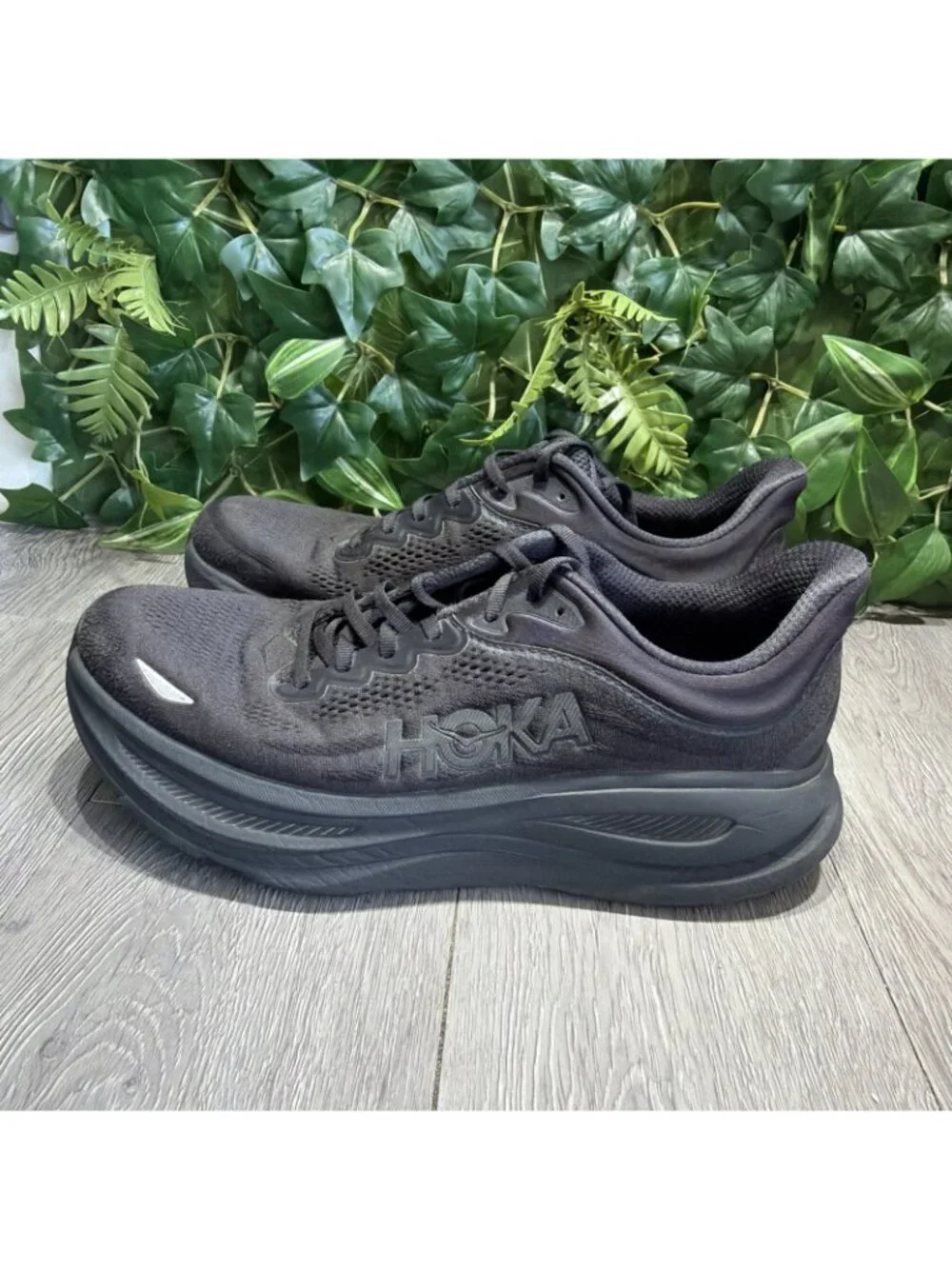 Hoka Bondi 9 Men’s Sz 11 D Black Running Shoes Max Cushion Comfort Sneaker BBLC